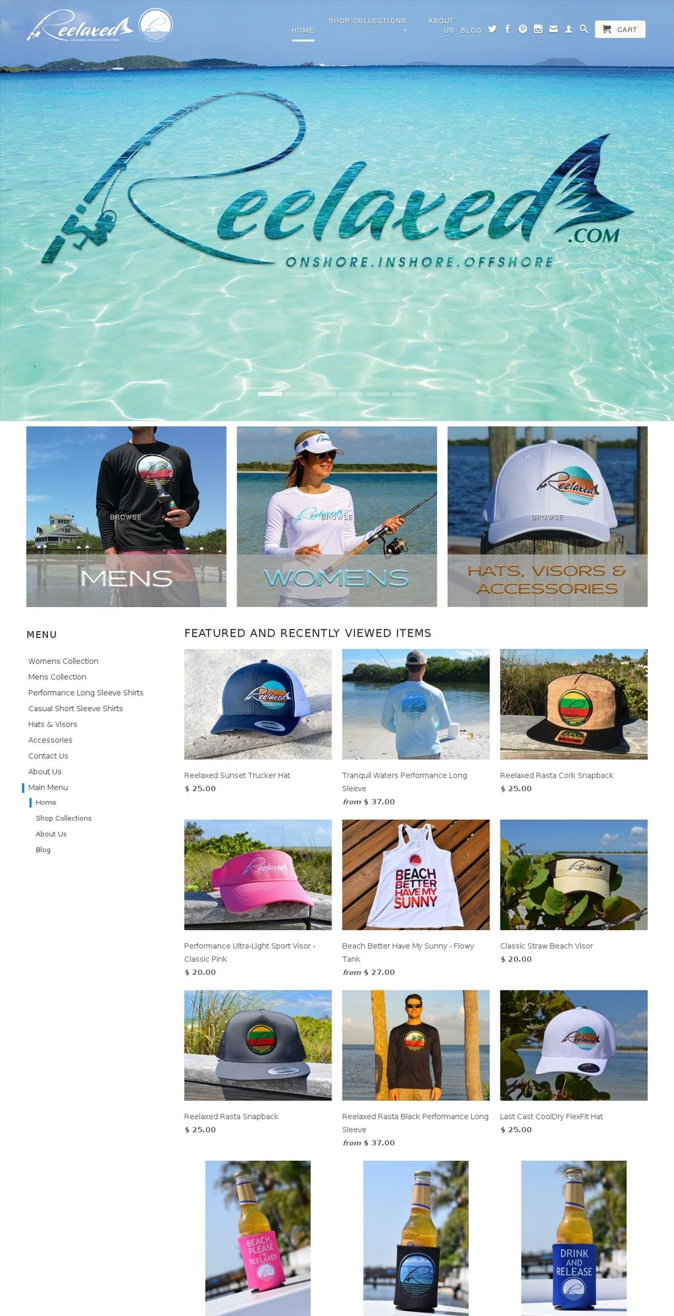 reelaxed.com shopify website screenshot