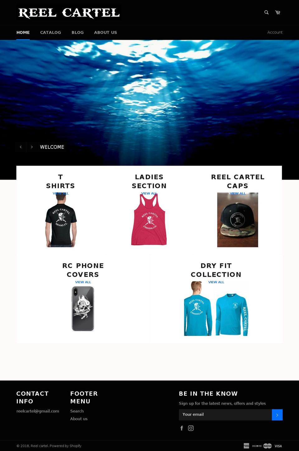reelcartel.net shopify website screenshot