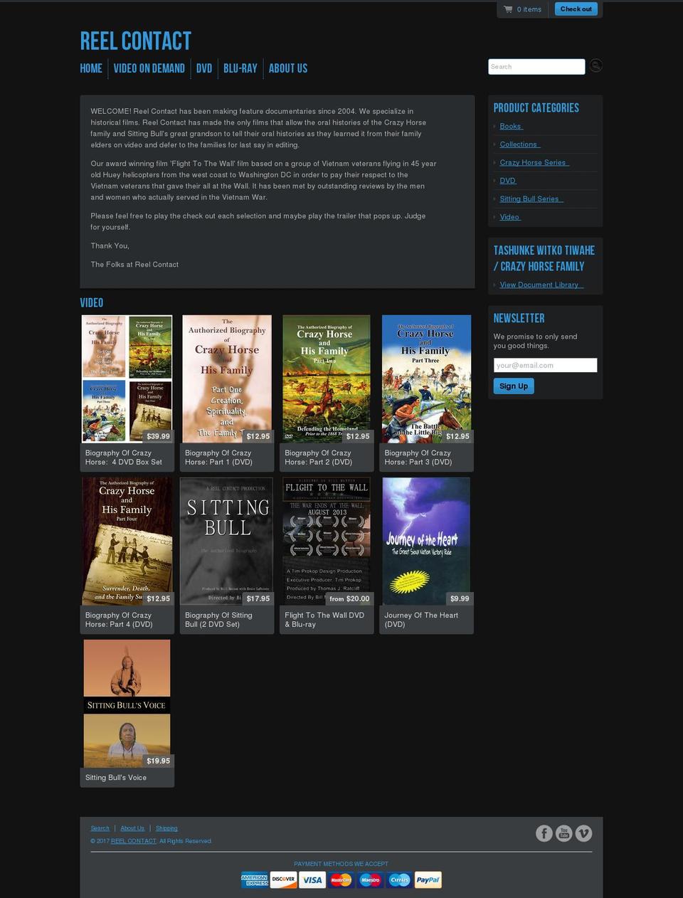 reelcontact.com shopify website screenshot
