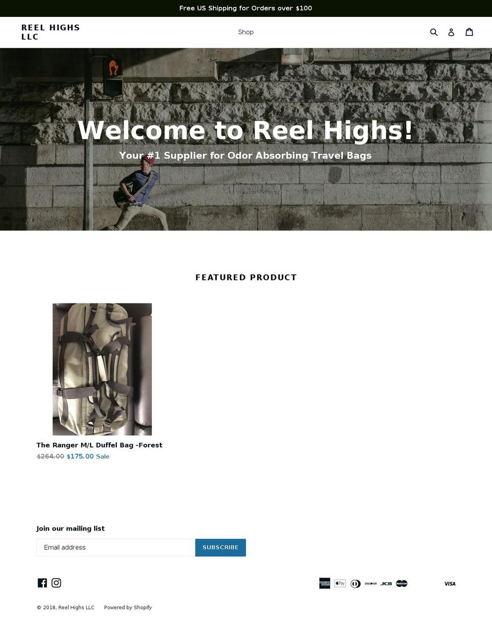 reelhighs.com — Shopify storefront screenshot