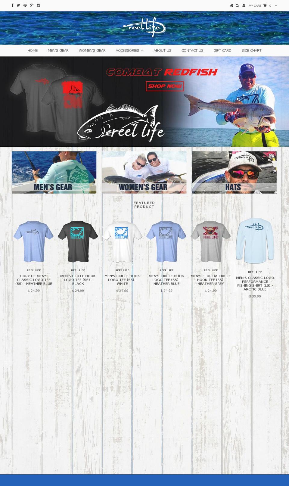 reellifegear.com shopify website screenshot