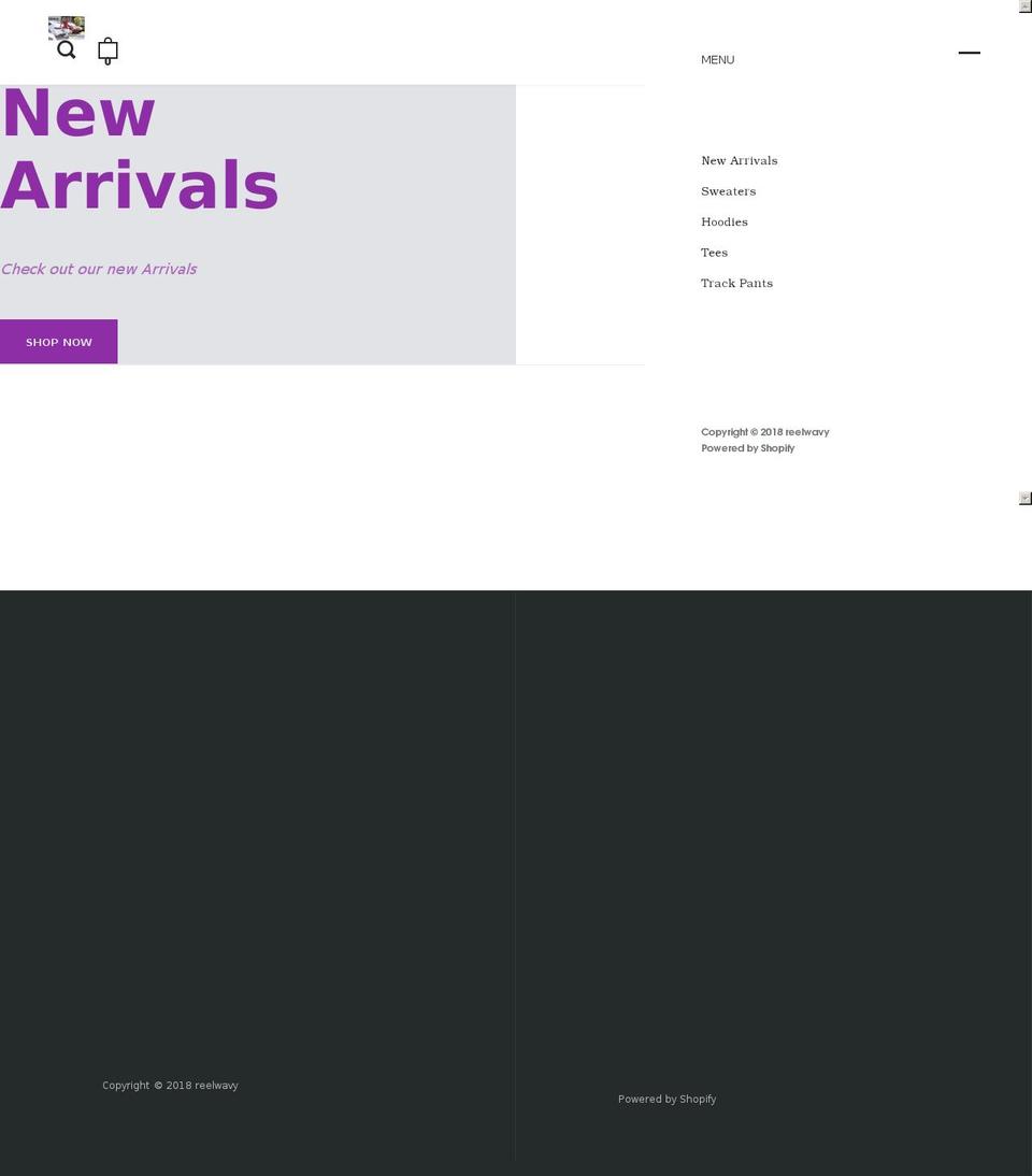 reelwavy.com shopify website screenshot