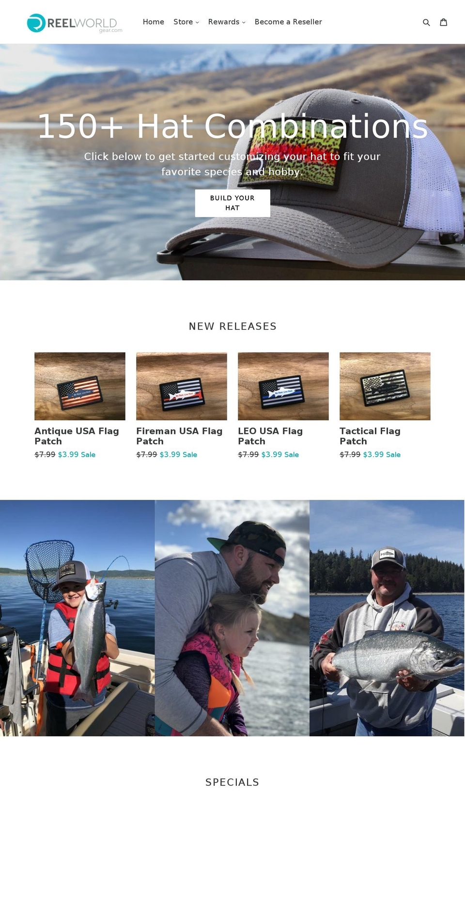 reelworldgear.com shopify website screenshot