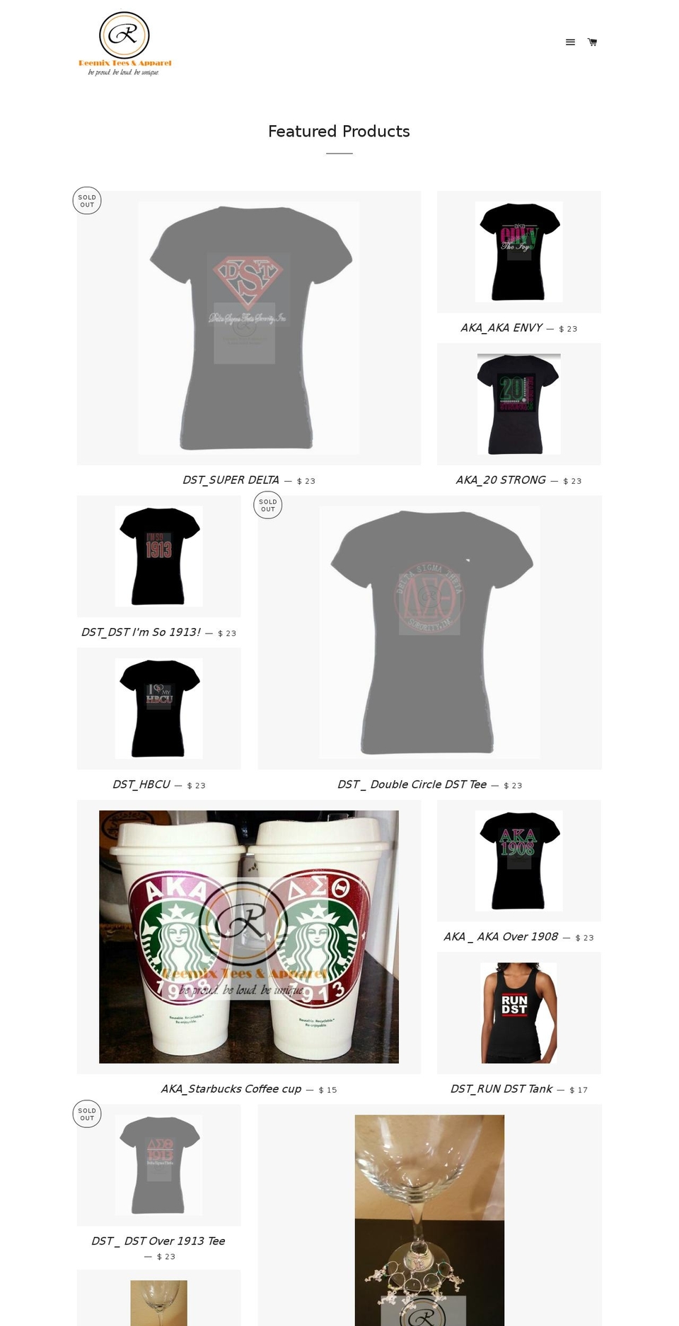 reemixtees.com shopify website screenshot