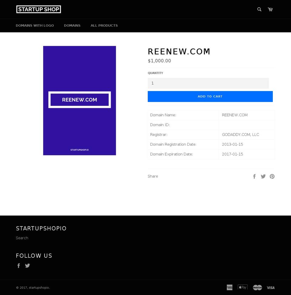 reenew.com shopify website screenshot