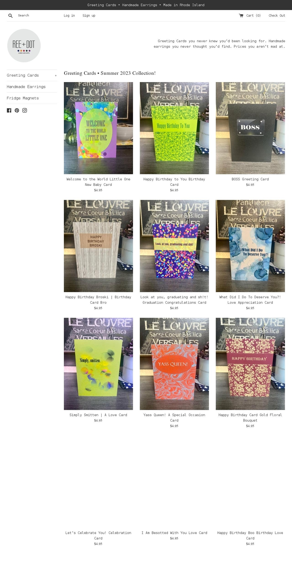 reeplusdot.com shopify website screenshot