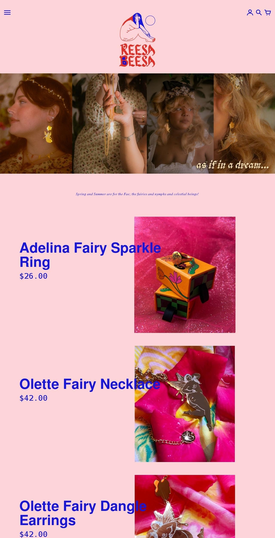 reesabobeesa.com shopify website screenshot