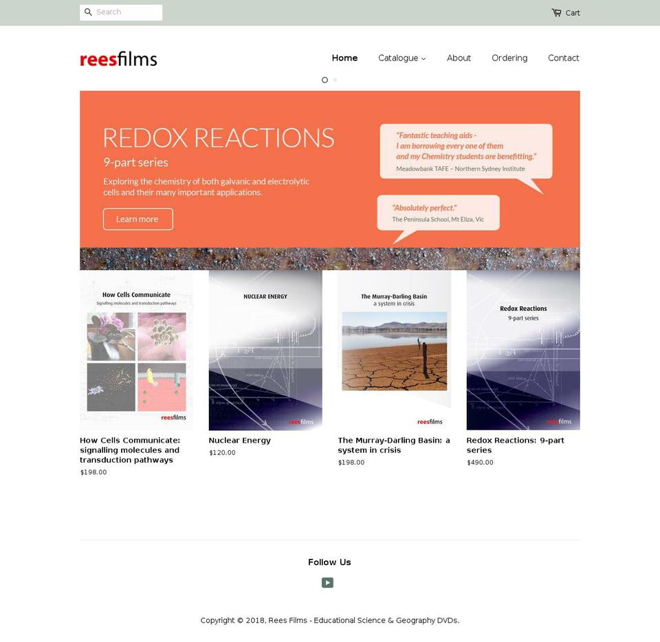 reesfilms.com — Shopify storefront screenshot