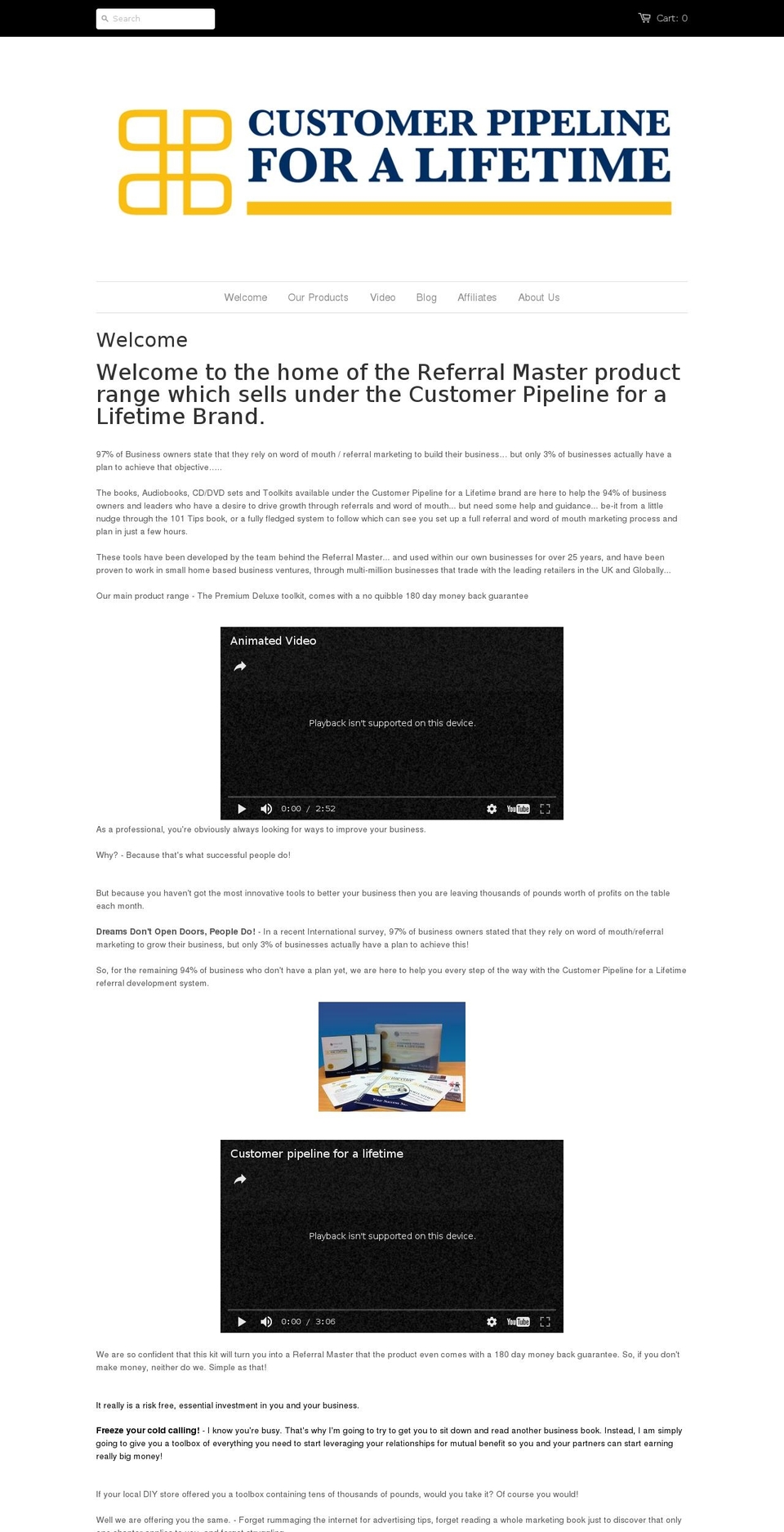 referralmastershop.com shopify website screenshot