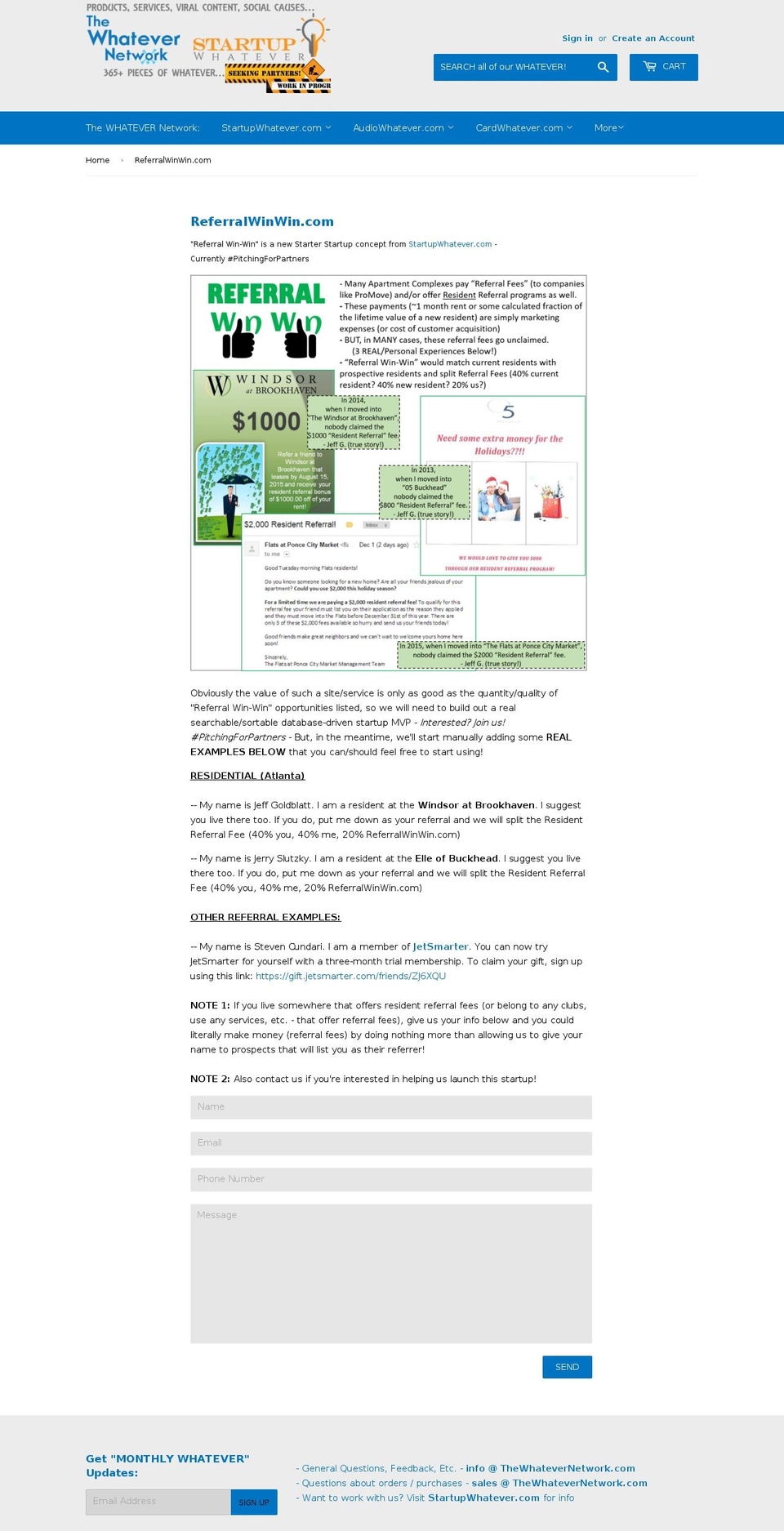referralwinwin.com — Shopify storefront screenshot