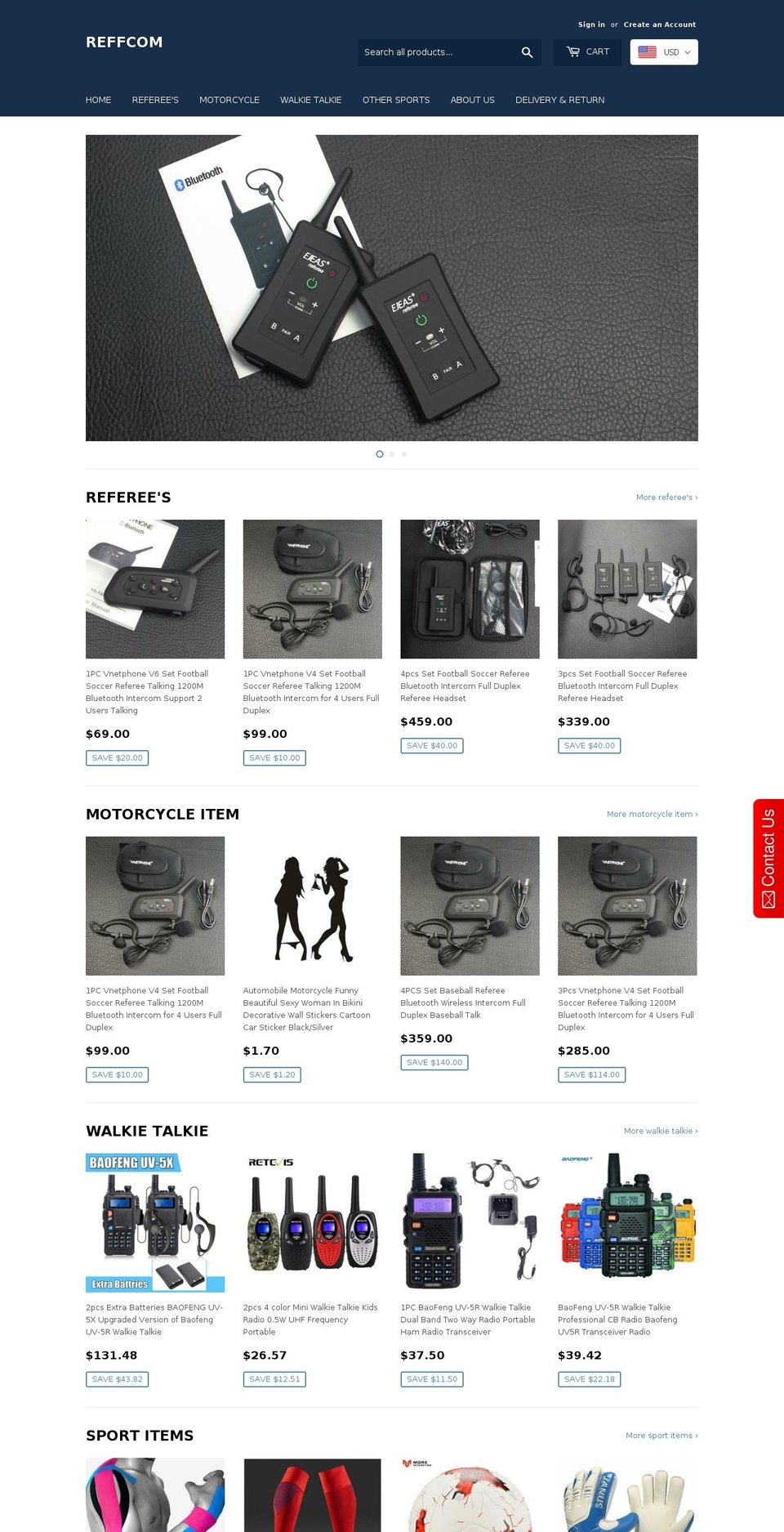 reffcom.com — Shopify storefront screenshot