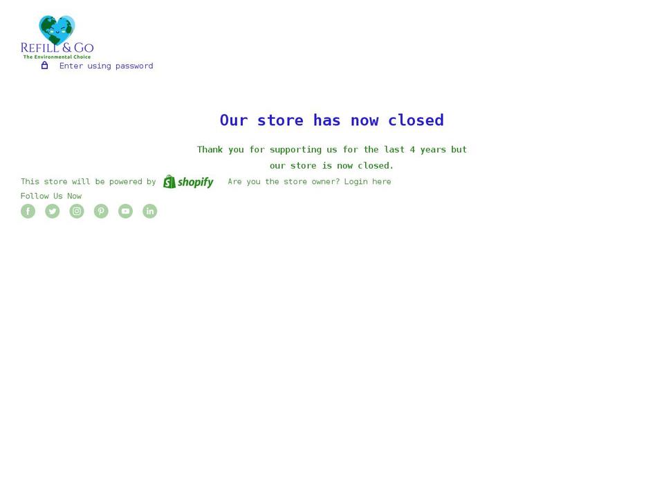 refillandgo.co.uk shopify website screenshot