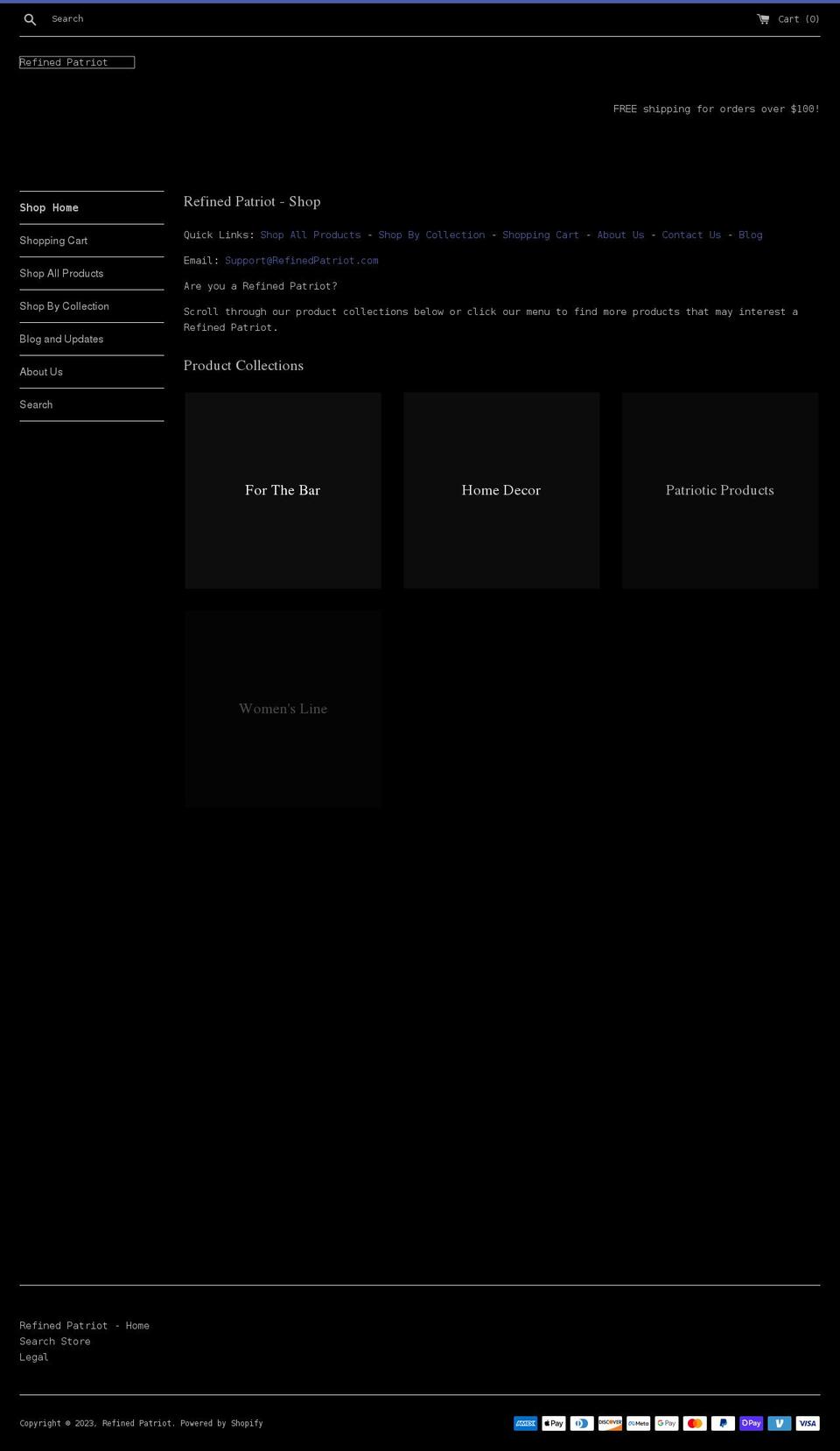 refined-patriot.myshopify.com shopify website screenshot