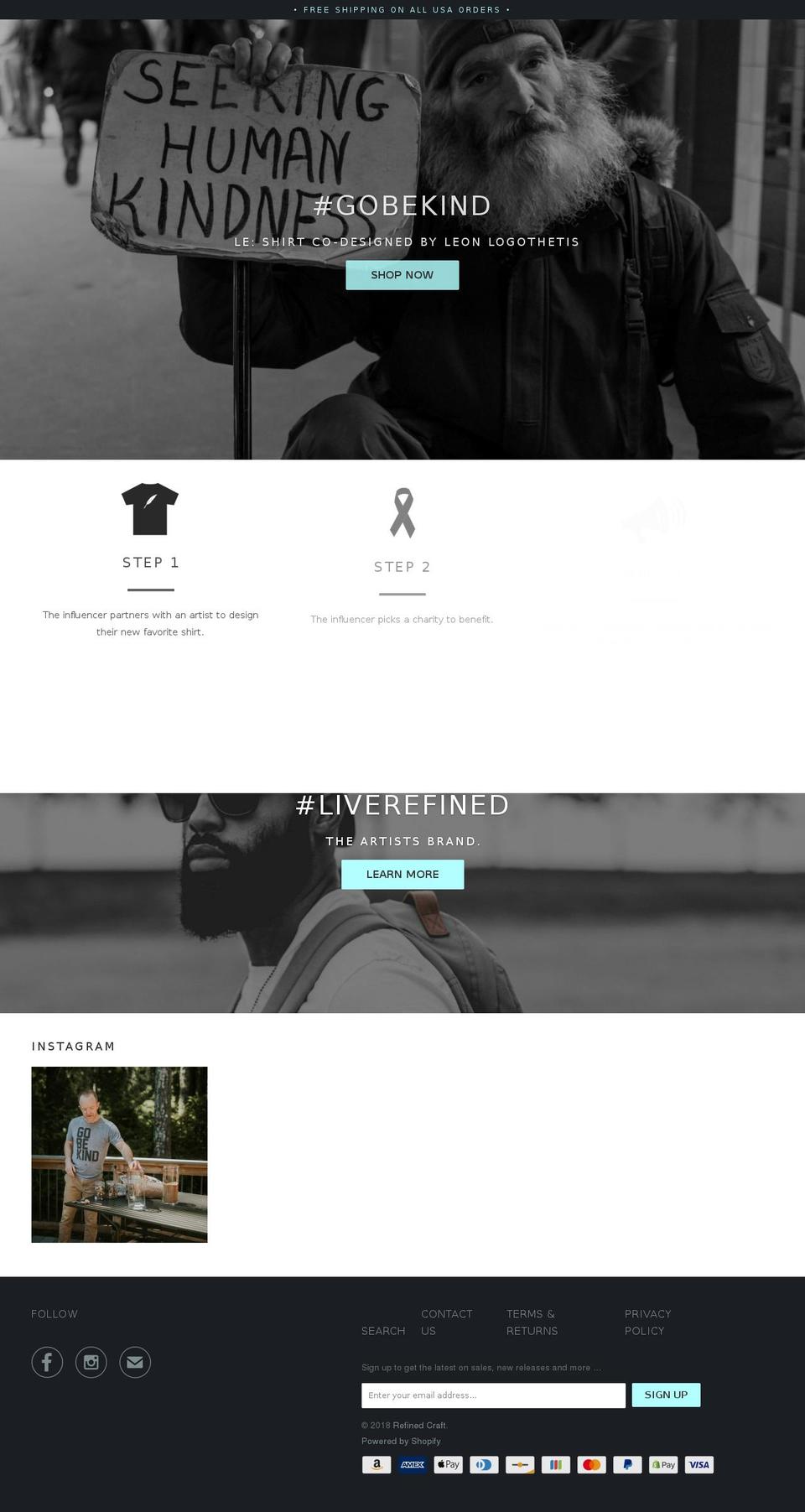 refinedcraft.com shopify website screenshot
