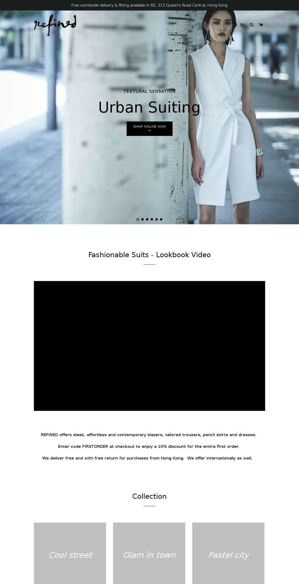 refinedfashion.com — Shopify storefront screenshot