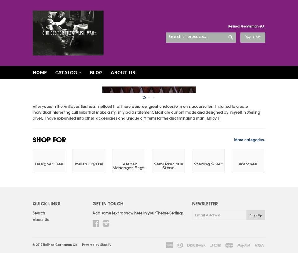 refinedgentlemanga.com shopify website screenshot