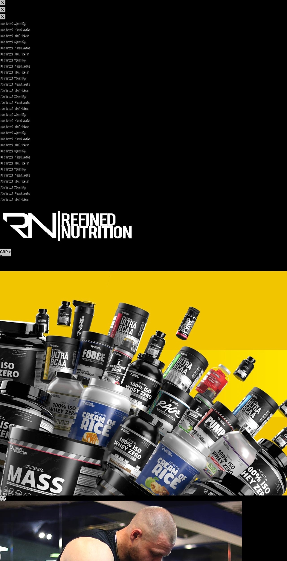 refinednutrition.co.uk shopify website screenshot