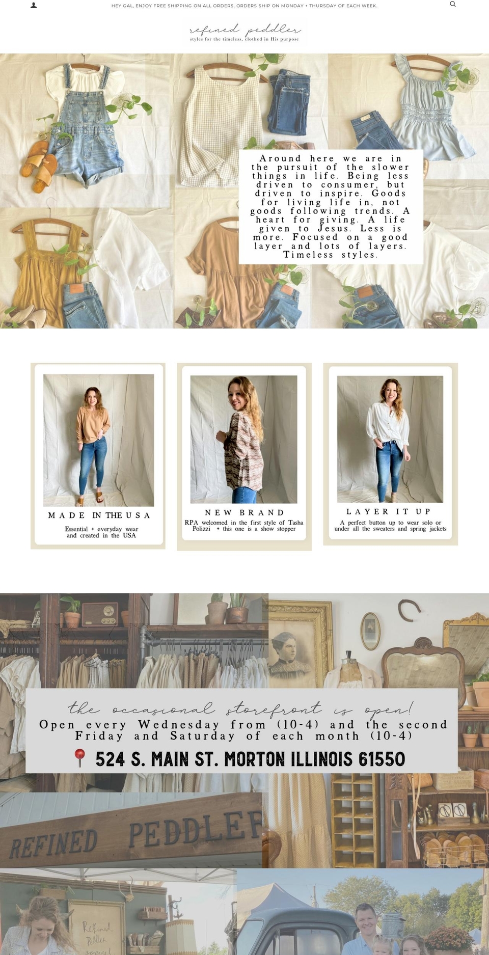 refinedpeddler.com — Shopify storefront screenshot