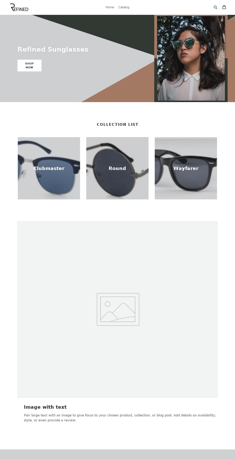 refinedsunglasses.com — Shopify storefront screenshot