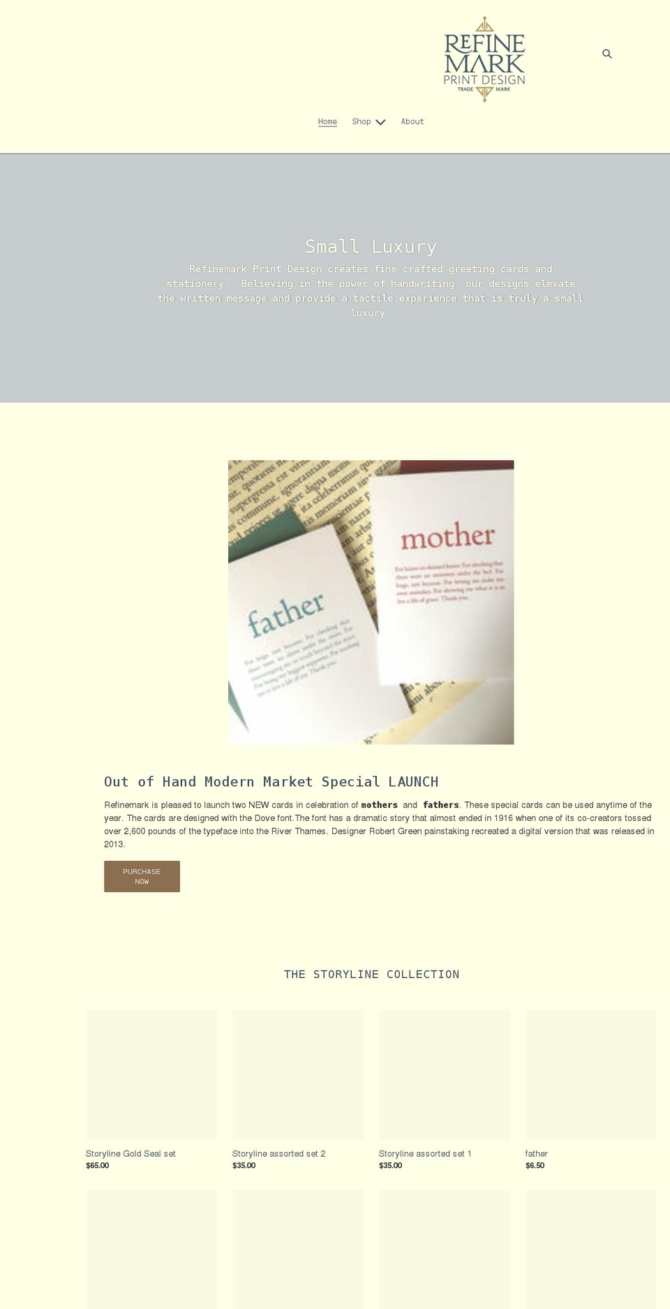 refinemark-print-design.myshopify.com shopify website screenshot