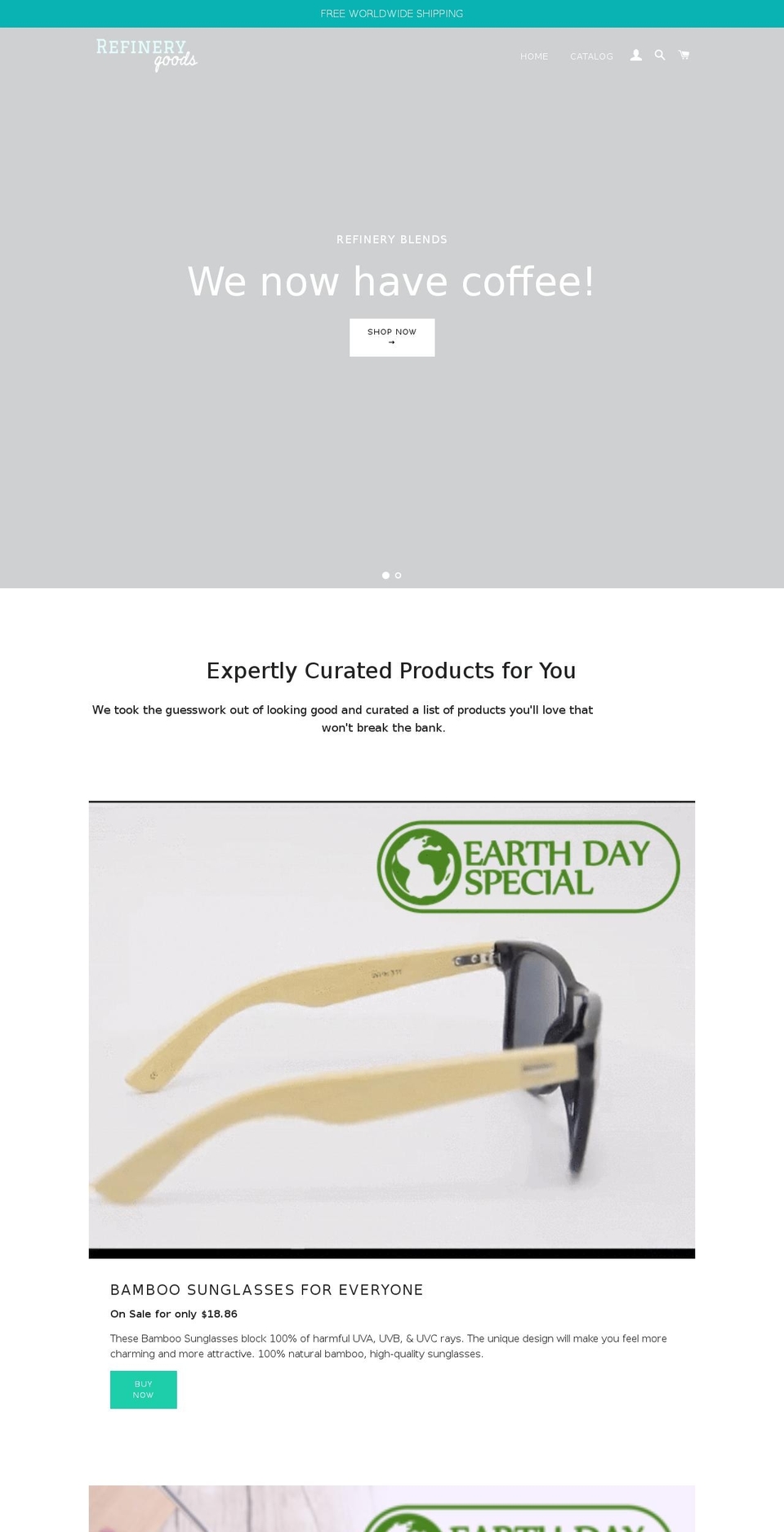 refinerygoods.com — Shopify storefront screenshot