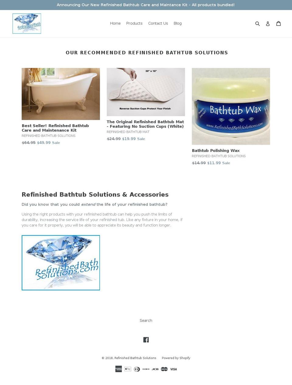 Xee Custom Shopify theme site example refinishedbathsolutions.com