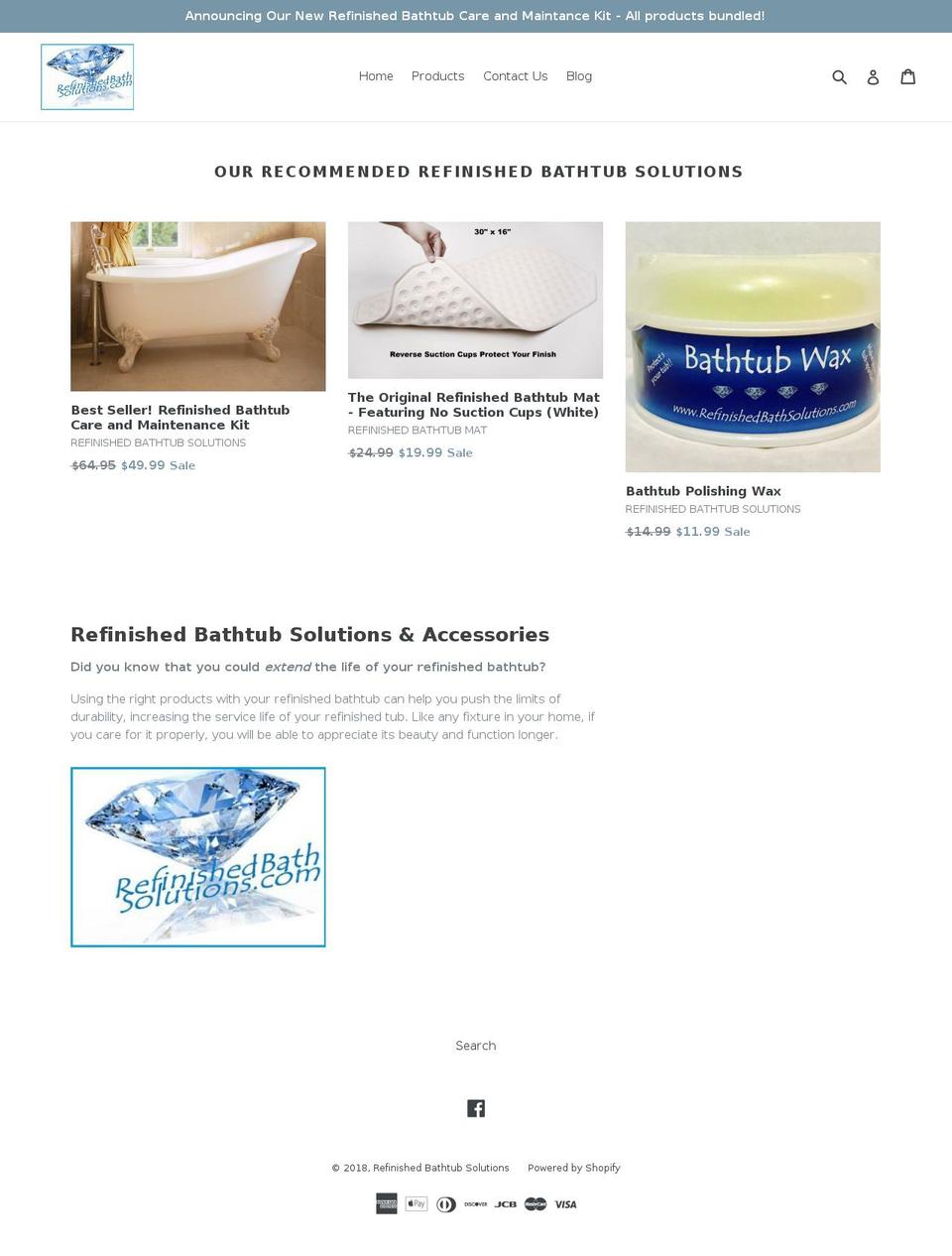 refinishedbathtubmat.com — Shopify storefront screenshot