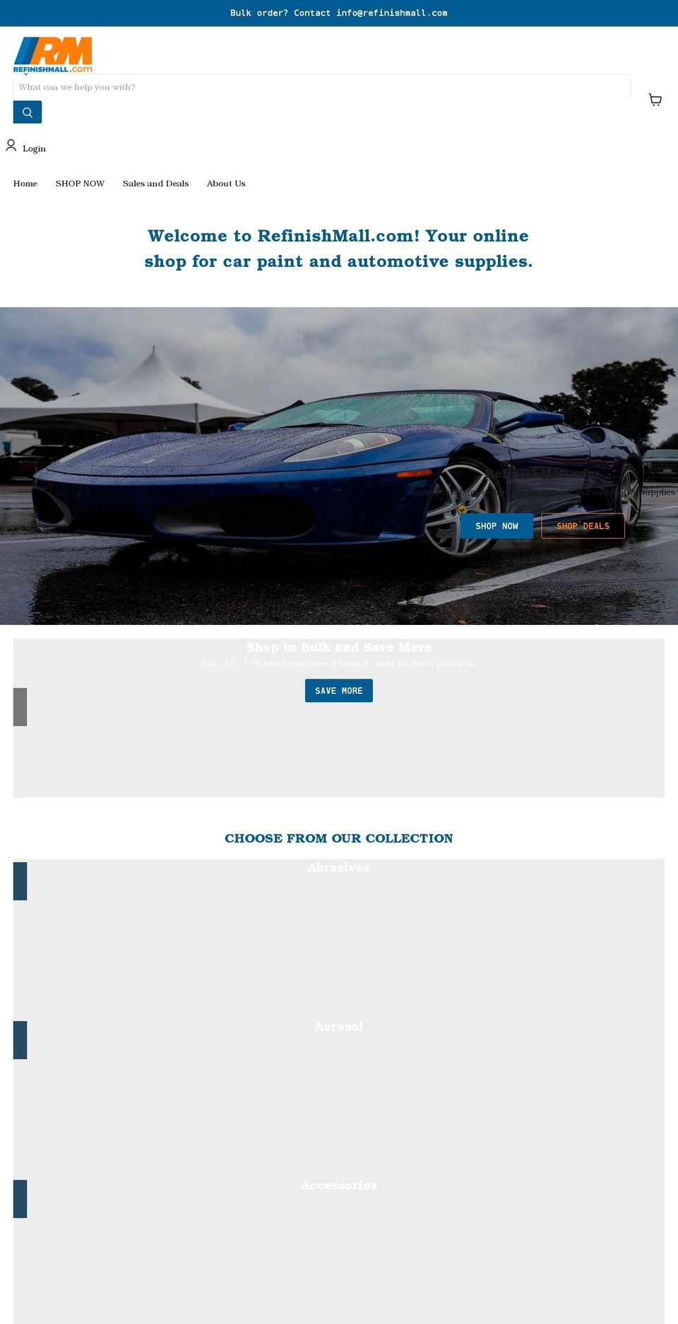 refinishmall.com shopify website screenshot