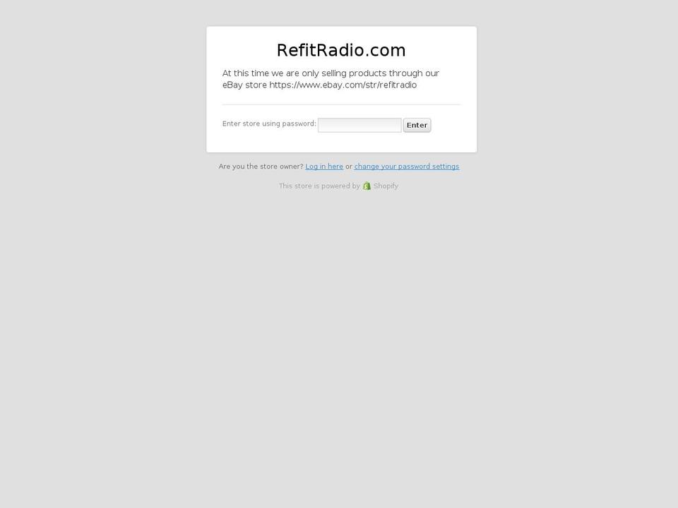 refitradio.com — Shopify storefront screenshot