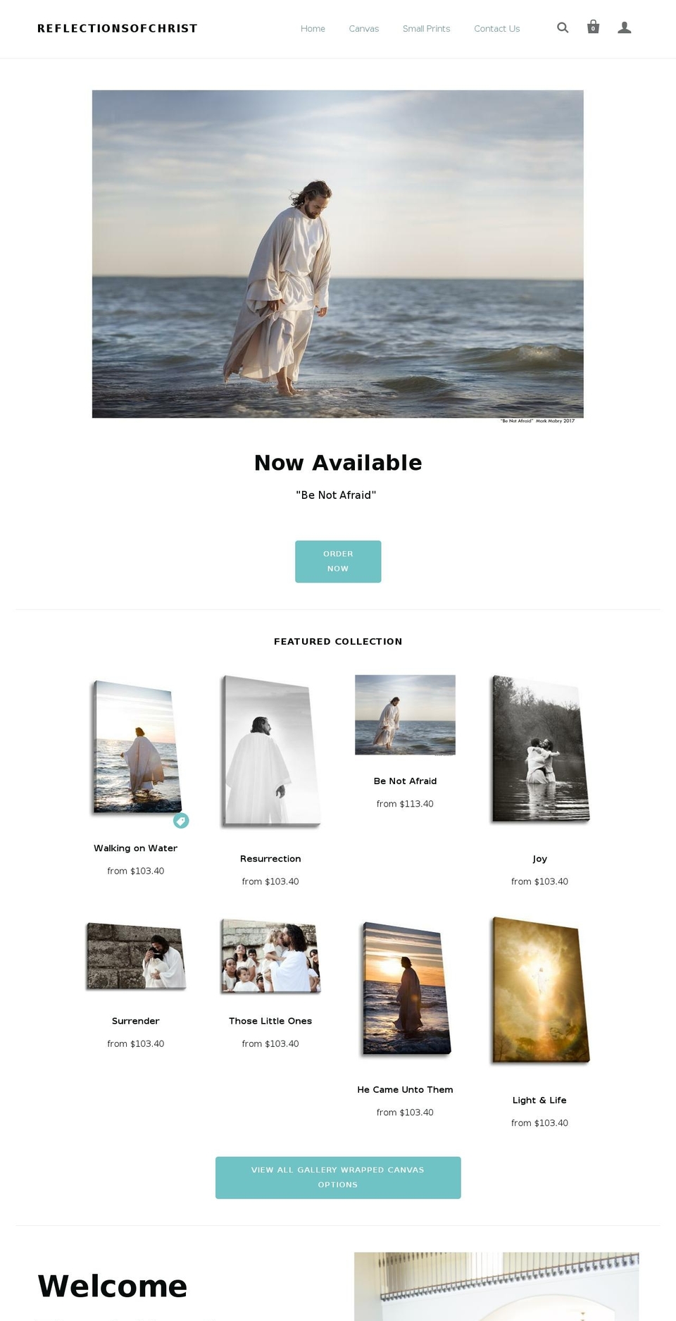 reflectionsofchriststore.com — Shopify storefront screenshot