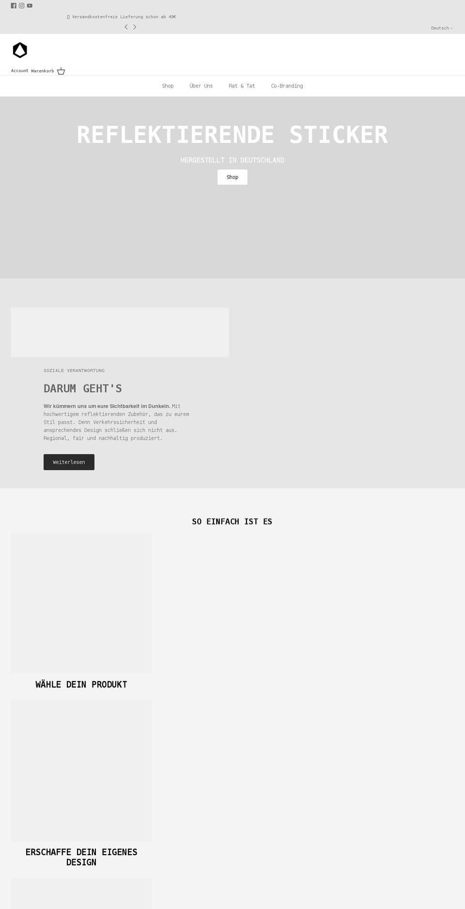 reflective.berlin shopify website screenshot