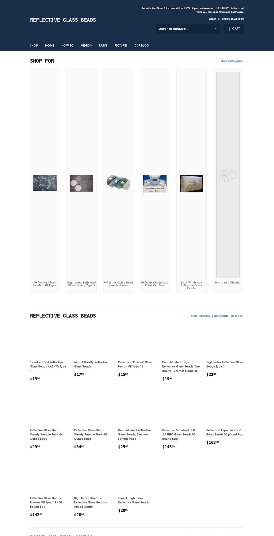 reflectivebeads.com shopify website screenshot