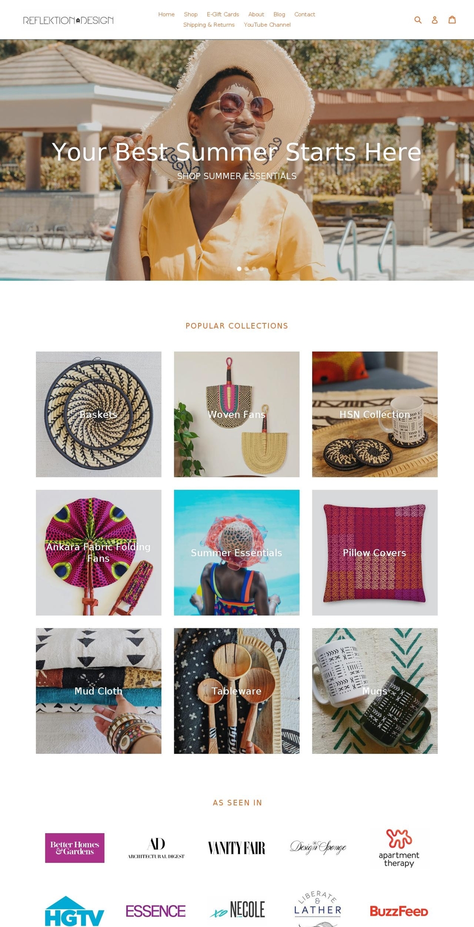 reflektiondesign.com shopify website screenshot