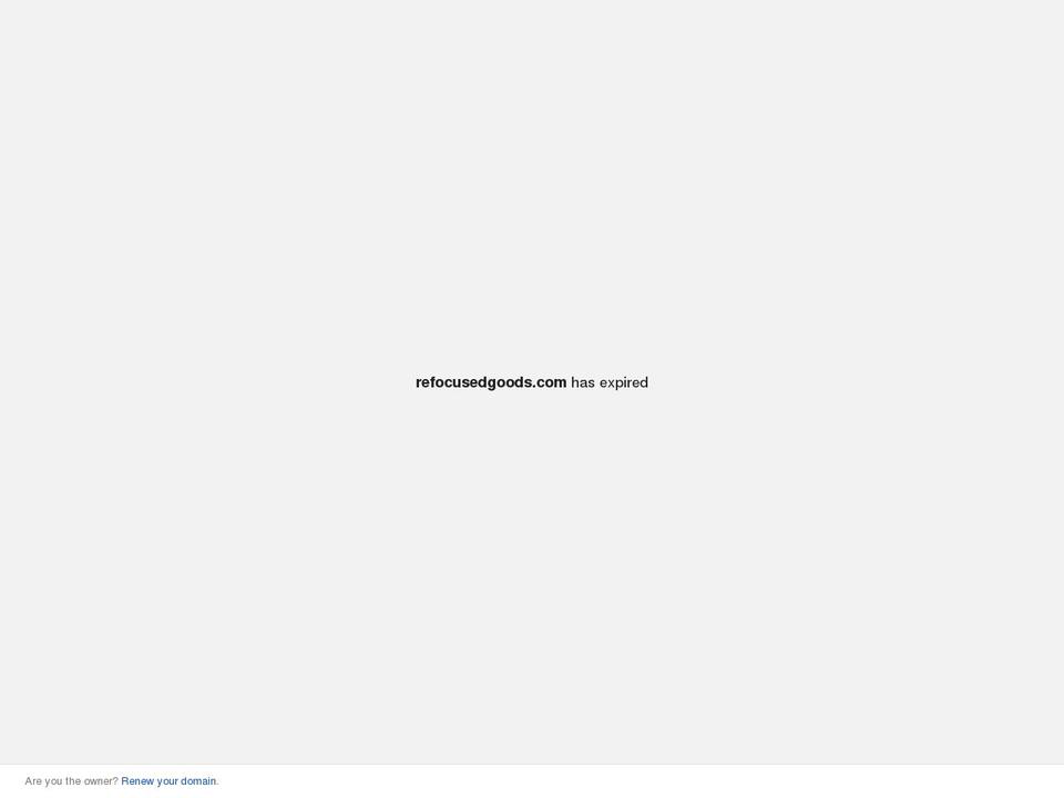 refocusedgoods.com shopify website screenshot