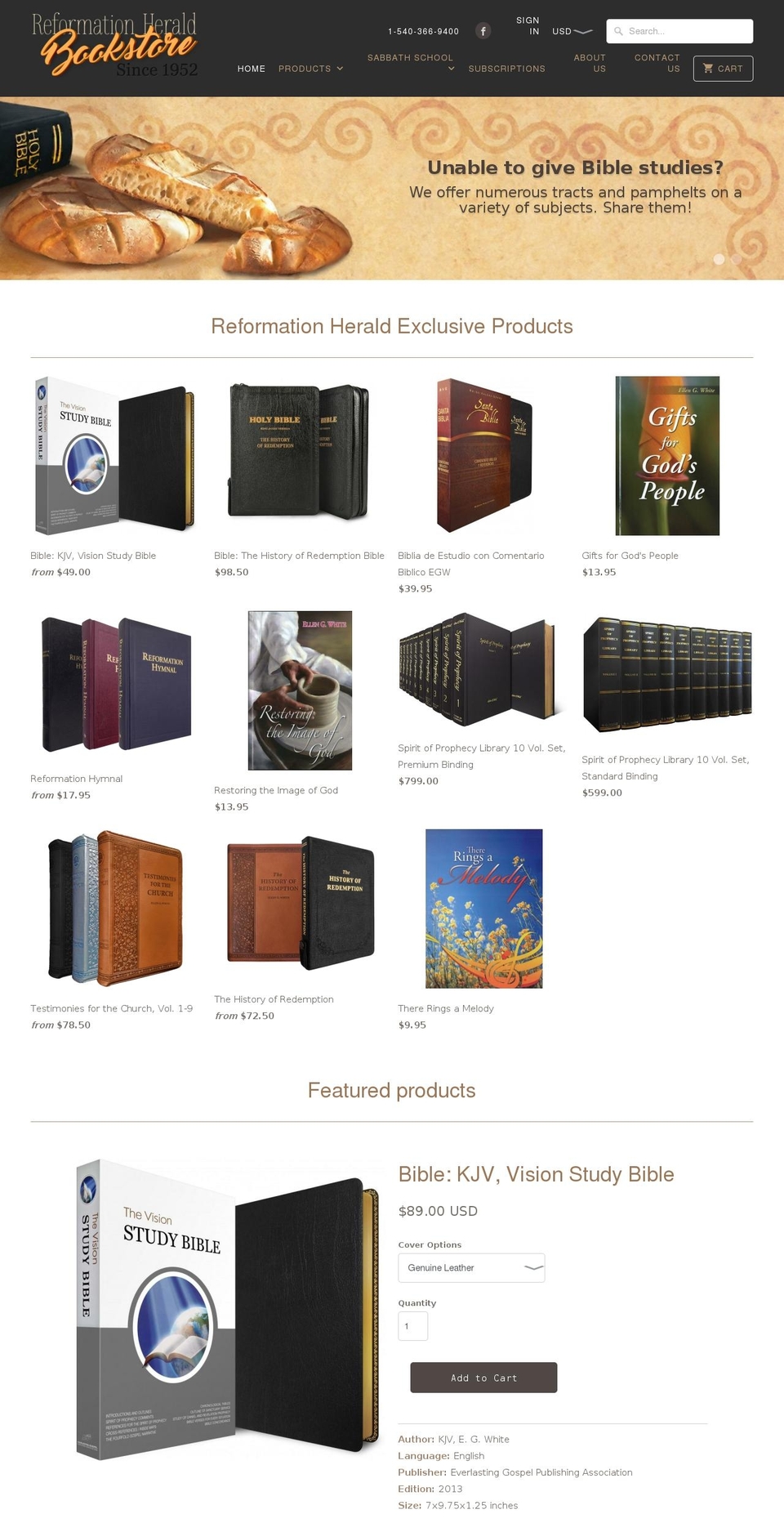 reformationherald.org shopify website screenshot