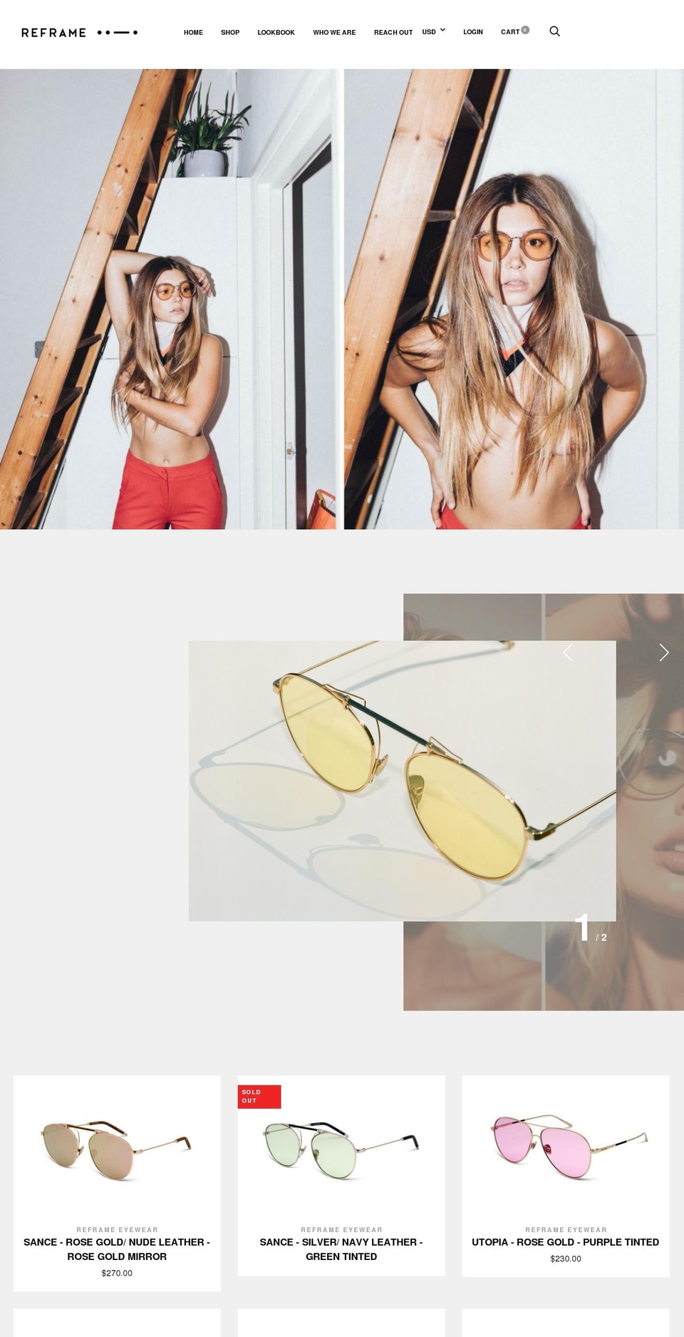 reframeeyewear.com shopify website screenshot