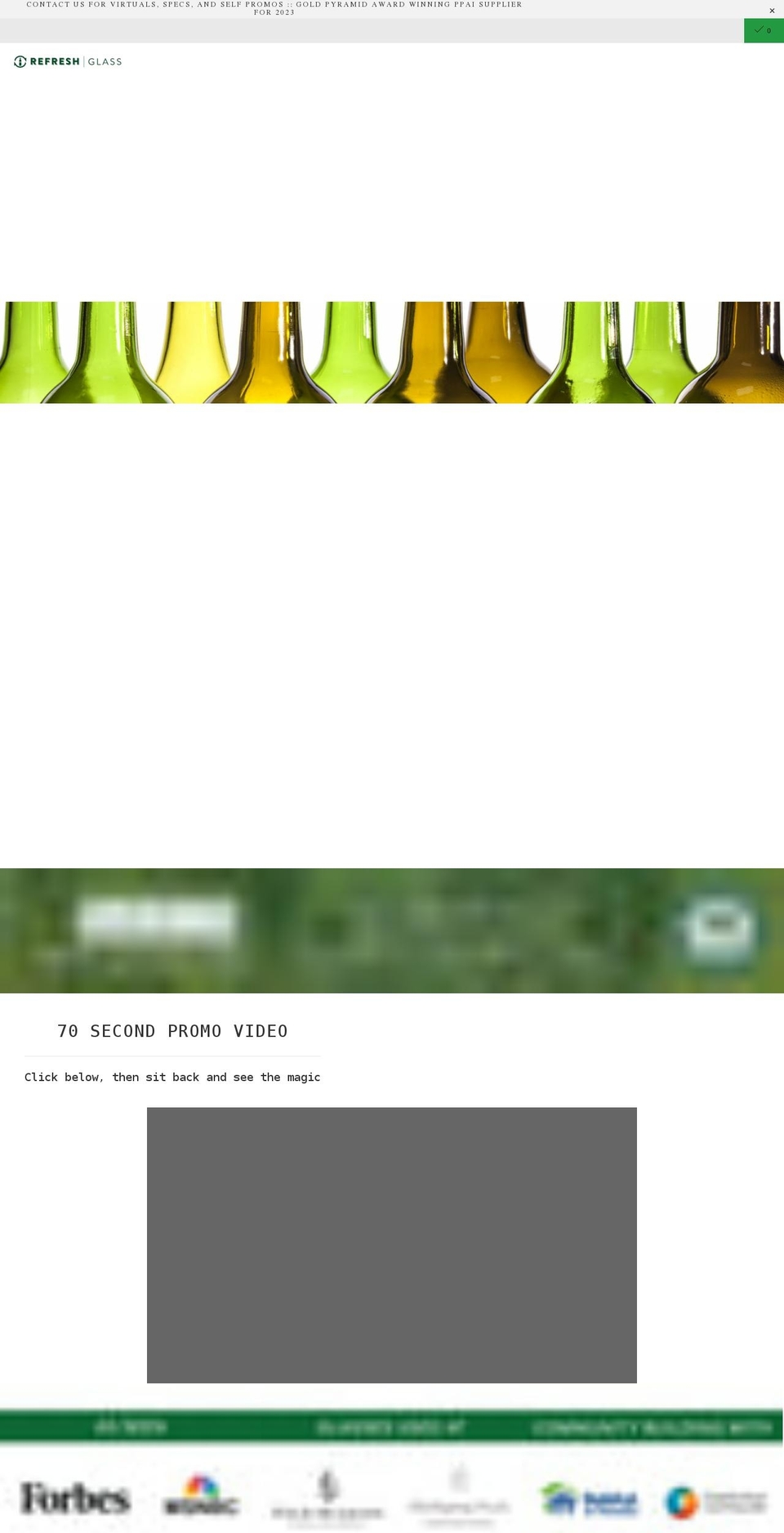 refreshglasspromo.com shopify website screenshot
