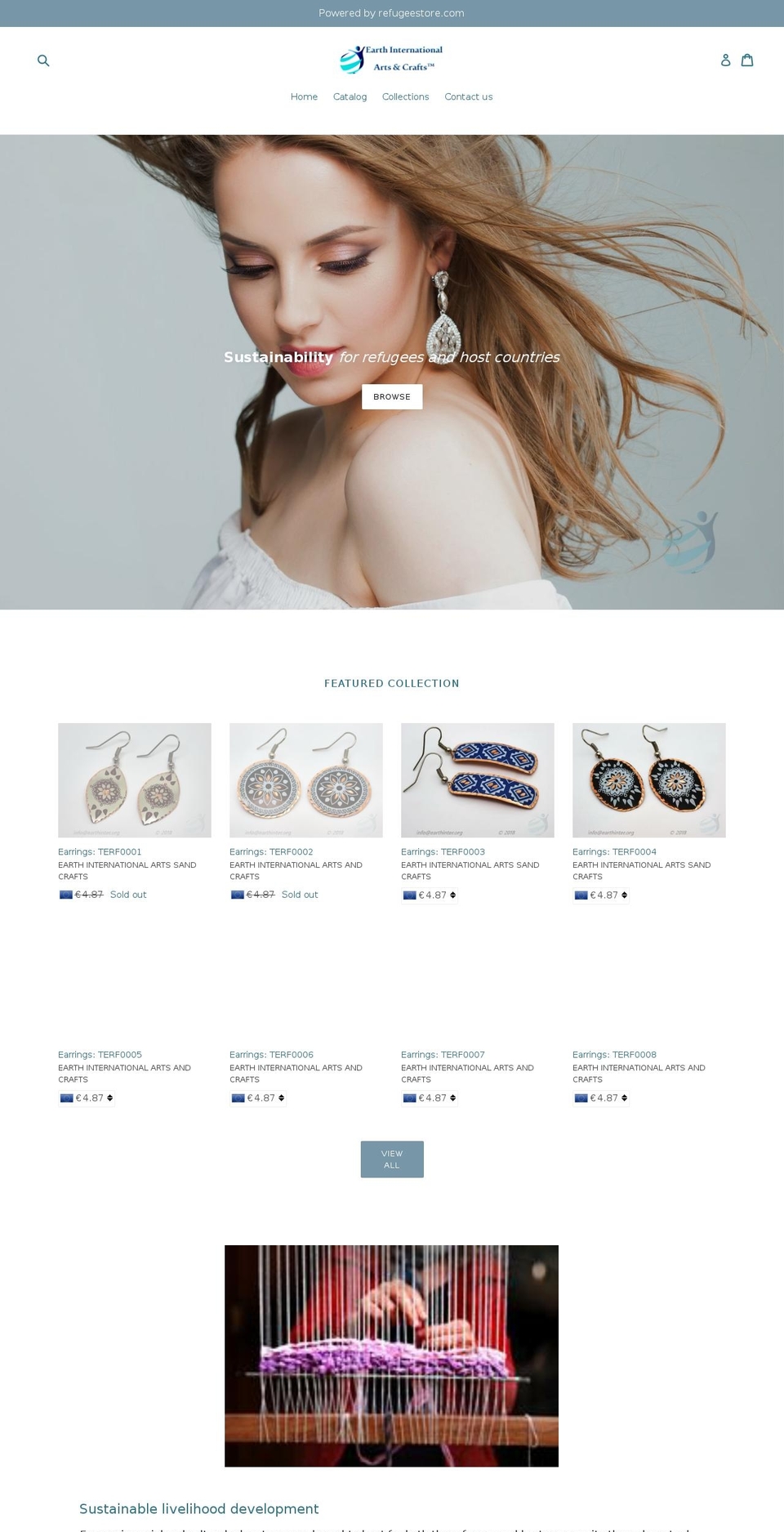 refugeestore.com — Shopify storefront screenshot