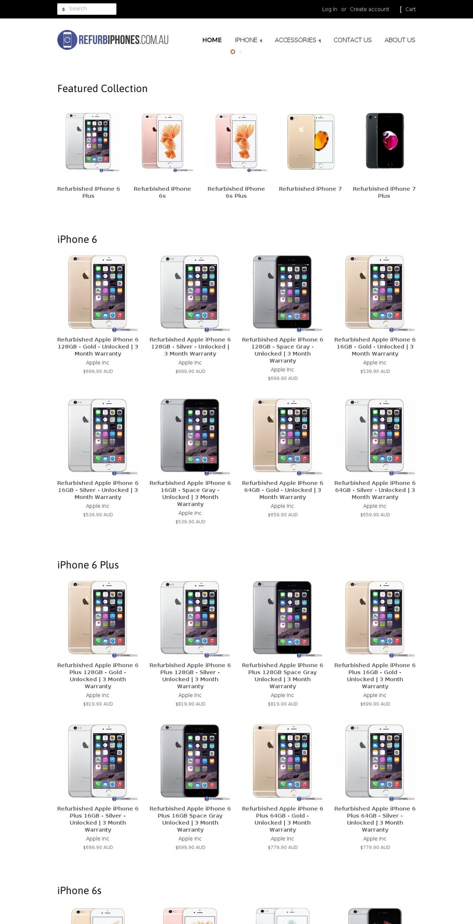 refurbiphones.com.au shopify website screenshot