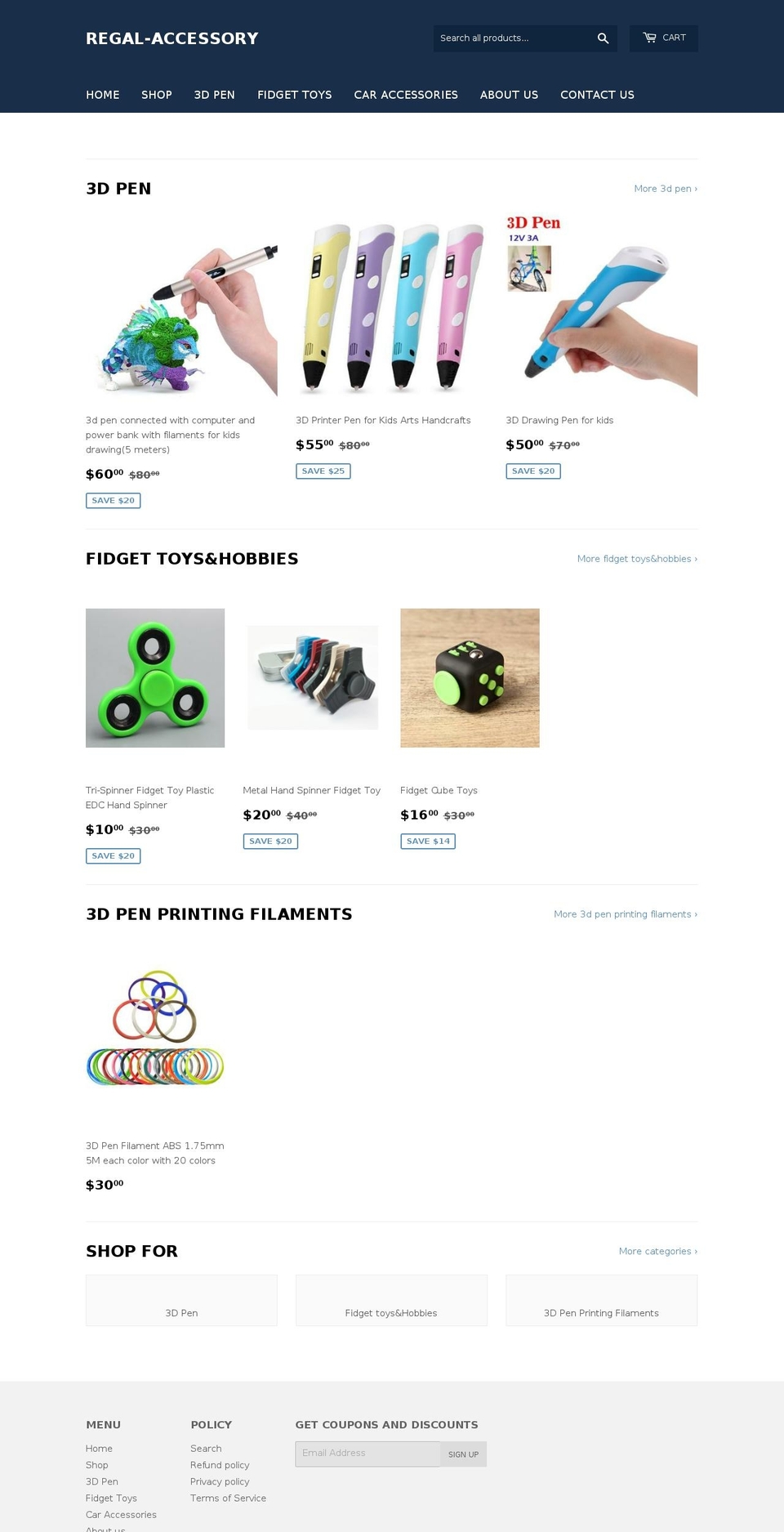 regalacces.com — Shopify storefront screenshot