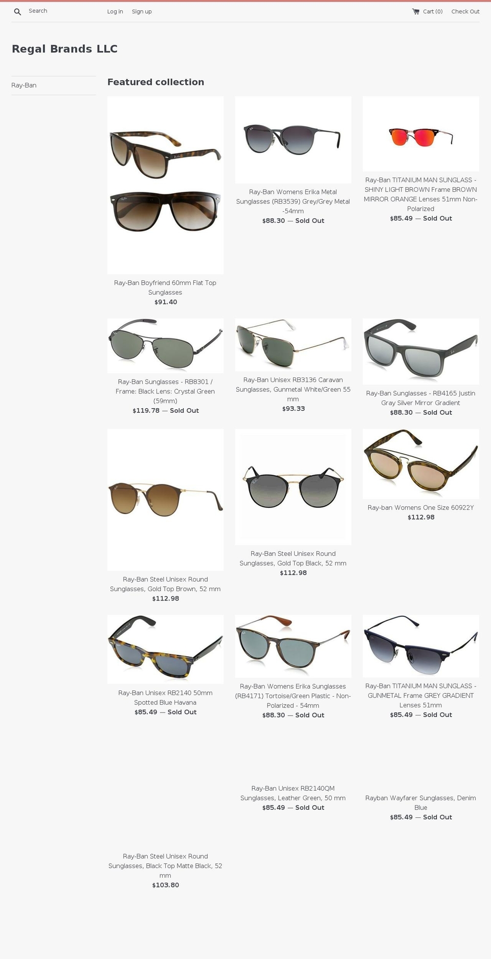 regalbrandsllc.com — Shopify storefront screenshot