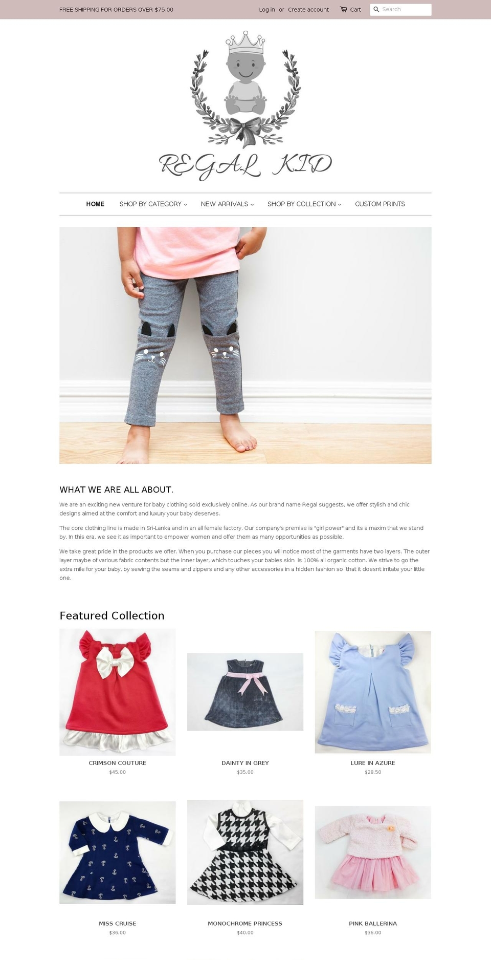 regalkid.com shopify website screenshot
