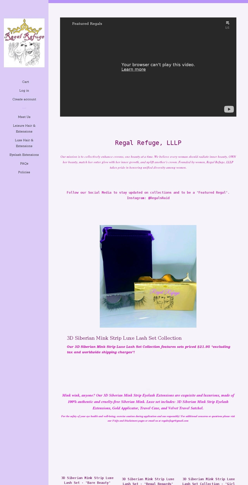 regalrefuge.com shopify website screenshot