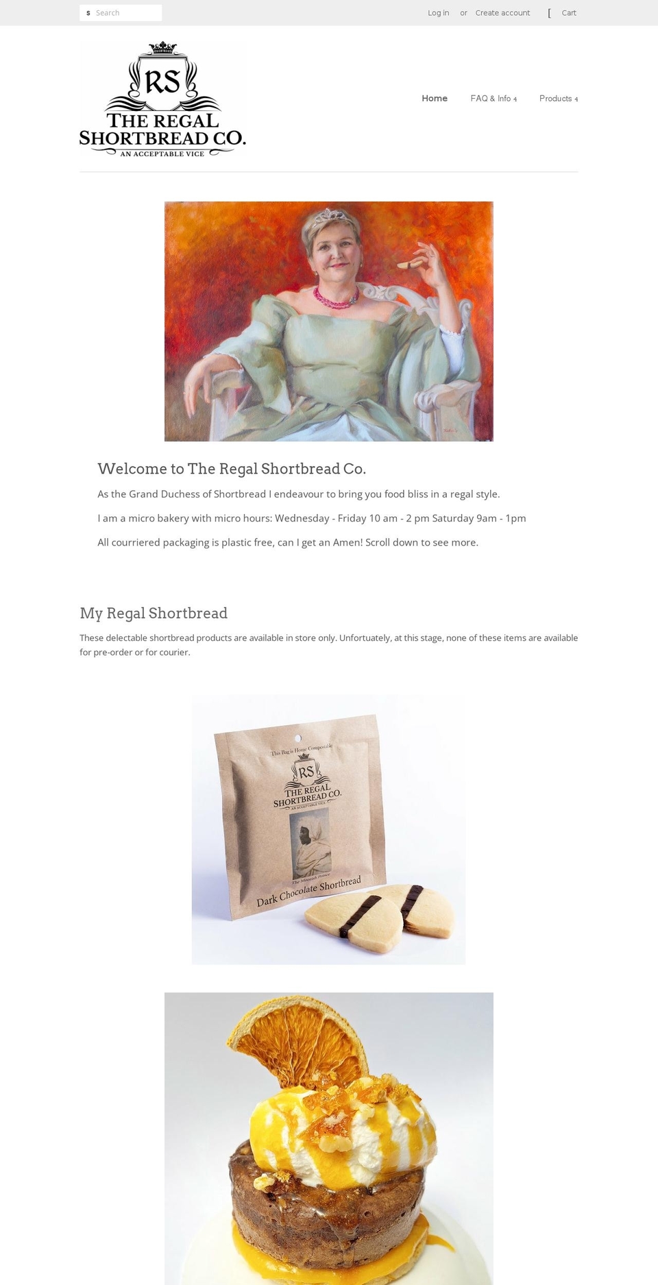 regalshortbread.com shopify website screenshot