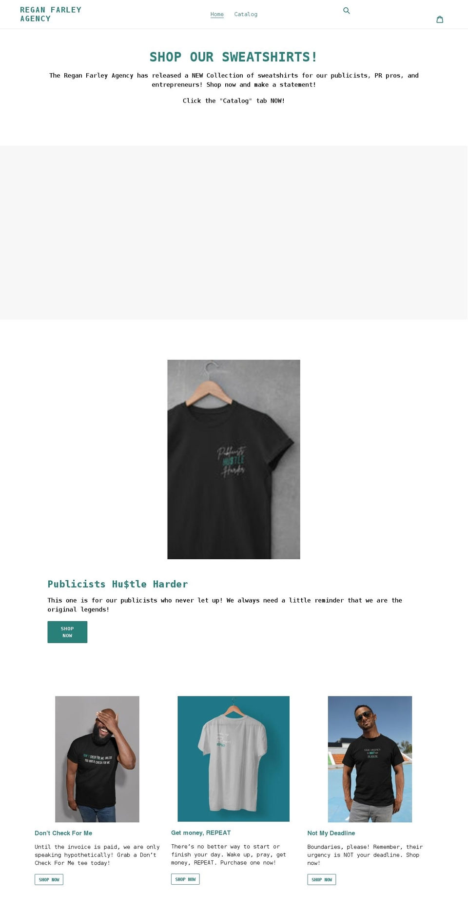 regan-farley-agency.myshopify.com shopify website screenshot