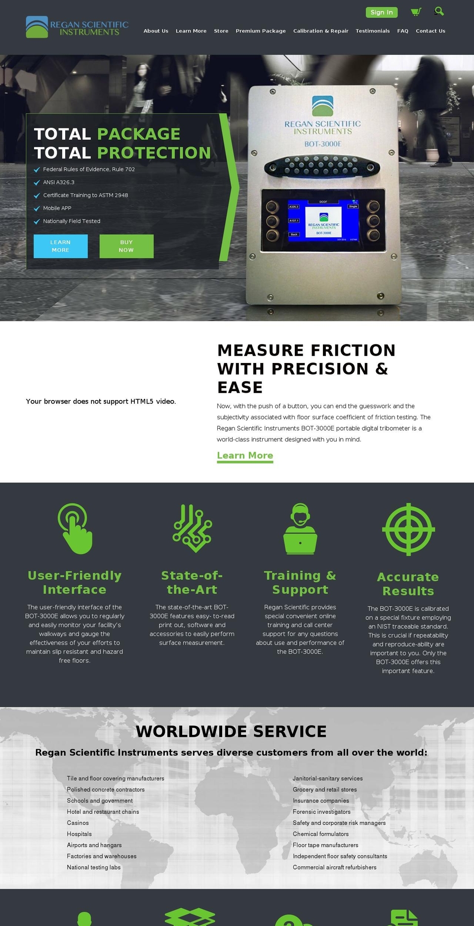 reganscientific.com shopify website screenshot