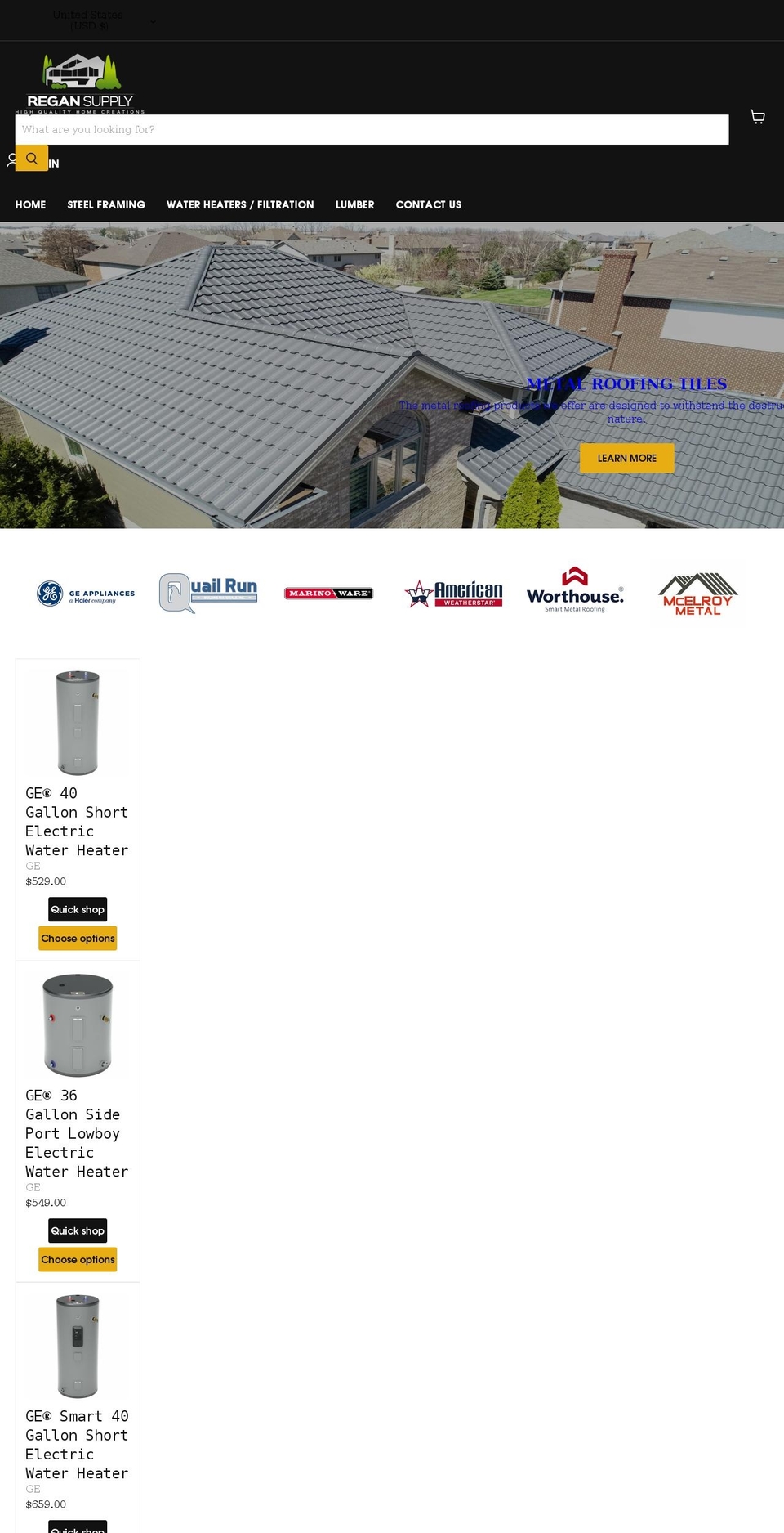 regansupply.com shopify website screenshot