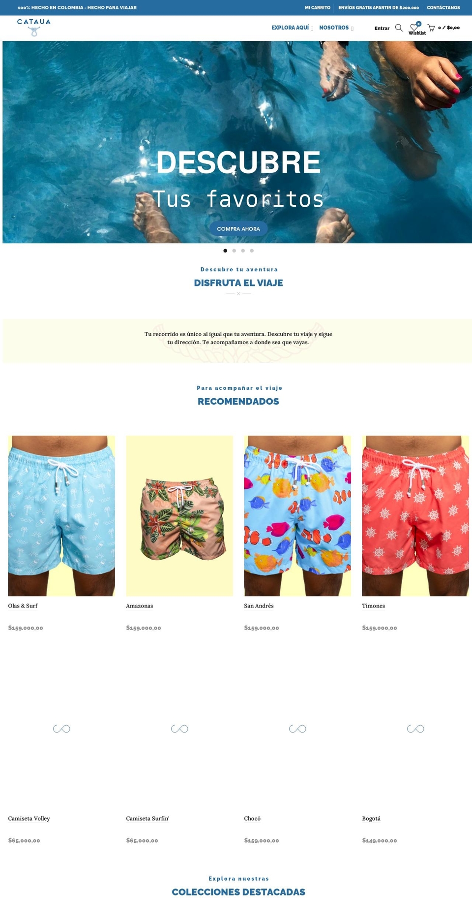 regatabeachwear.com — Shopify storefront screenshot