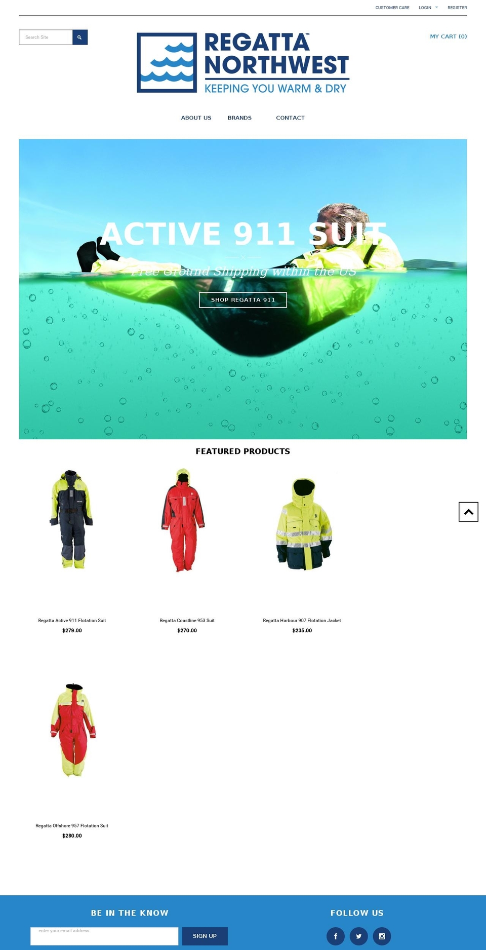 regattanorthwest.com shopify website screenshot