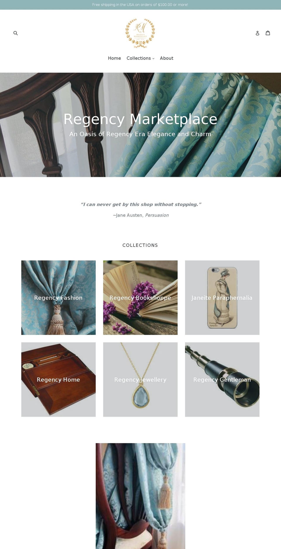 regencymarketplace.com — Shopify storefront screenshot